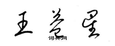梁錦英王益星草書個性簽名怎么寫