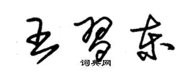 朱錫榮王習東草書個性簽名怎么寫