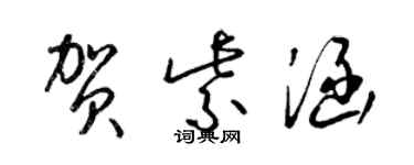 梁錦英賀紫涵草書個性簽名怎么寫