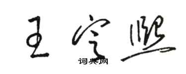 駱恆光王定熙草書個性簽名怎么寫