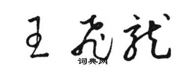 駱恆光王飛龍草書個性簽名怎么寫