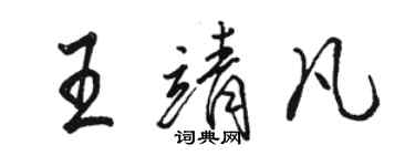 駱恆光王靖凡行書個性簽名怎么寫