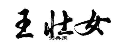 胡問遂王壯女行書個性簽名怎么寫