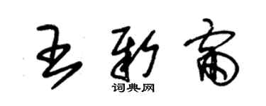 朱錫榮王新雷草書個性簽名怎么寫