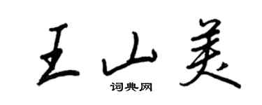 王正良王山美行書個性簽名怎么寫