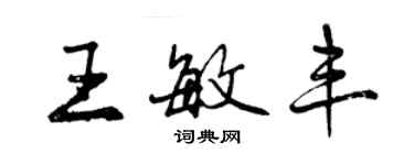 曾慶福王敏豐行書個性簽名怎么寫