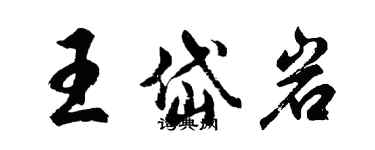 胡問遂王岱岩行書個性簽名怎么寫