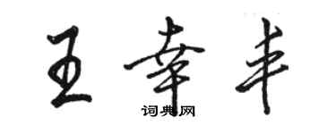 駱恆光王幸豐行書個性簽名怎么寫