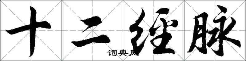 胡問遂十二經脈行書怎么寫