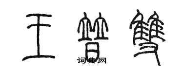 陳墨王普雙篆書個性簽名怎么寫