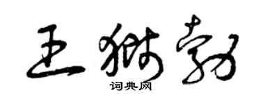 曾慶福王獅勃草書個性簽名怎么寫