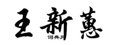 胡問遂王新蕙行書個性簽名怎么寫