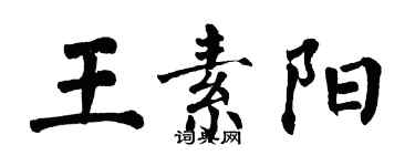 翁闓運王素陽楷書個性簽名怎么寫