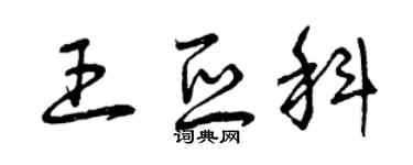 曾慶福王亞科草書個性簽名怎么寫