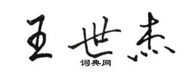 駱恆光王世傑行書個性簽名怎么寫