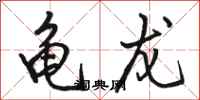 駱恆光龜龍行書怎么寫