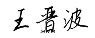 王正良王晉波行書個性簽名怎么寫