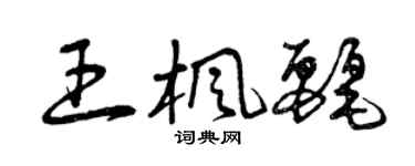 曾慶福王楓麗草書個性簽名怎么寫