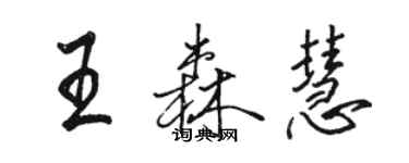 駱恆光王森慧行書個性簽名怎么寫