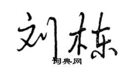 曾慶福劉棟行書個性簽名怎么寫