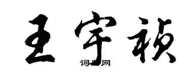 胡問遂王宇禎行書個性簽名怎么寫