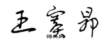 曾慶福王賽昂草書個性簽名怎么寫