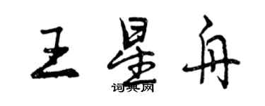 曾慶福王星舟行書個性簽名怎么寫