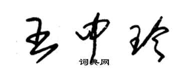 朱錫榮王中玲草書個性簽名怎么寫