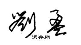 朱錫榮劉盈草書個性簽名怎么寫