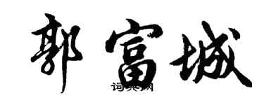 胡問遂郭富城行書個性簽名怎么寫