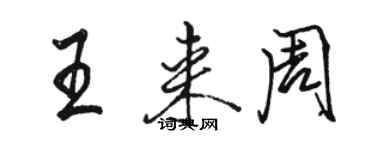 駱恆光王來周行書個性簽名怎么寫