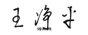 駱恆光王淨平草書個性簽名怎么寫