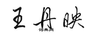 駱恆光王丹映行書個性簽名怎么寫