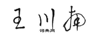 駱恆光王川南草書個性簽名怎么寫