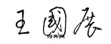 駱恆光王國展草書個性簽名怎么寫