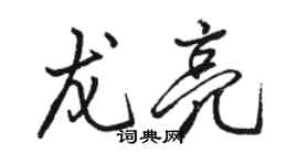 駱恆光龍亮行書個性簽名怎么寫