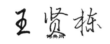 駱恆光王賢棟行書個性簽名怎么寫