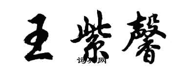 胡問遂王紫馨行書個性簽名怎么寫