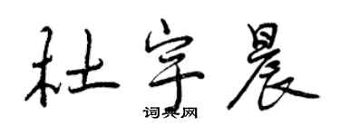 曾慶福杜宇晨行書個性簽名怎么寫