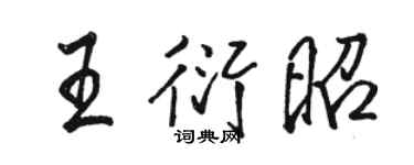 駱恆光王衍昭行書個性簽名怎么寫