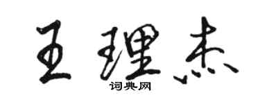 駱恆光王理傑行書個性簽名怎么寫