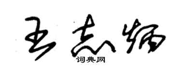 朱錫榮王志炳草書個性簽名怎么寫