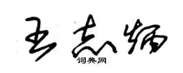 朱錫榮王志炳草書個性簽名怎么寫