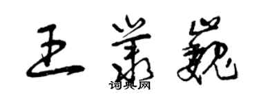 曾慶福王叢巍草書個性簽名怎么寫