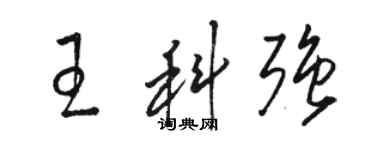 駱恆光王科強草書個性簽名怎么寫