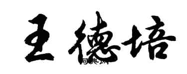 胡問遂王德培行書個性簽名怎么寫