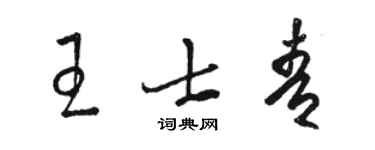 駱恆光王士青草書個性簽名怎么寫