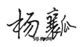 駱恆光楊瓤行書個性簽名怎么寫
