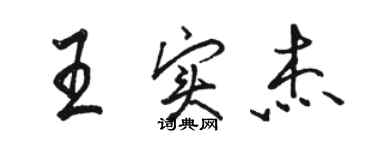 駱恆光王實傑行書個性簽名怎么寫