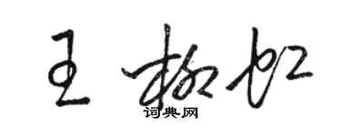 駱恆光王柳虹草書個性簽名怎么寫